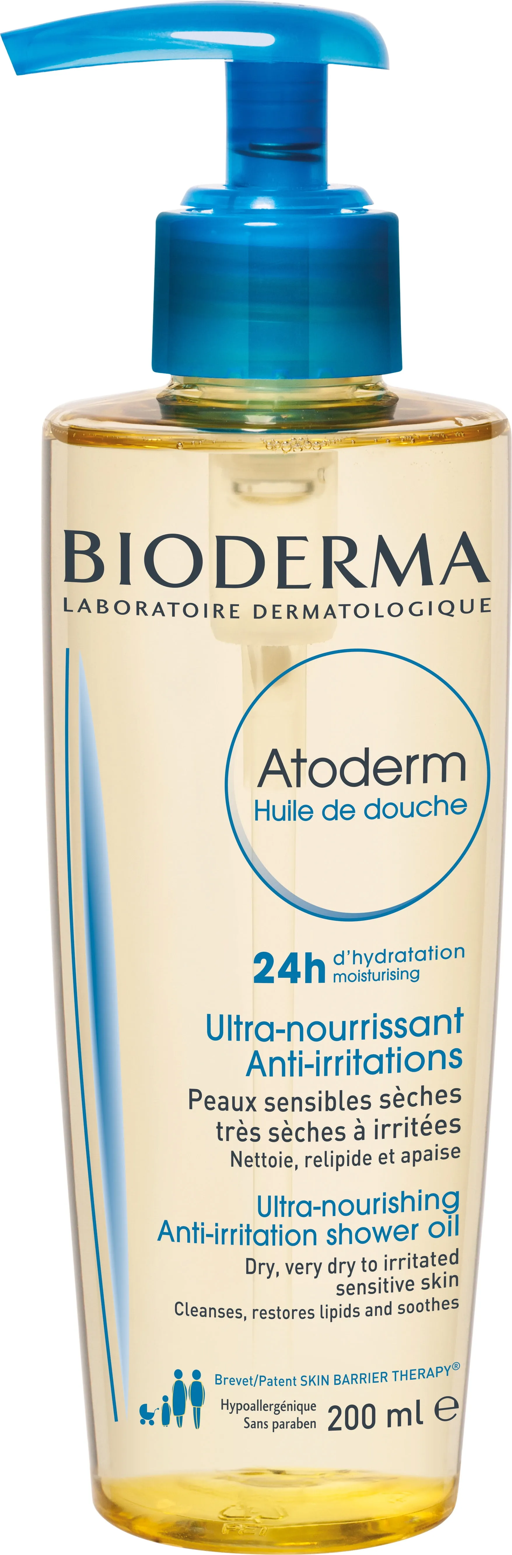 Bioderma Atoderm Shower Oil, Cleansing Oil For Face & Body, Nourishing Cleansing Oil