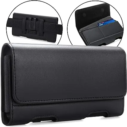 BECPLT for iPhone 13 Mini SE 2022 Holster Case, iPhone 12 Mini Belt Clip Case,Leather Holster Pouch Loops Carrying Case with ID Card Holder for Apple