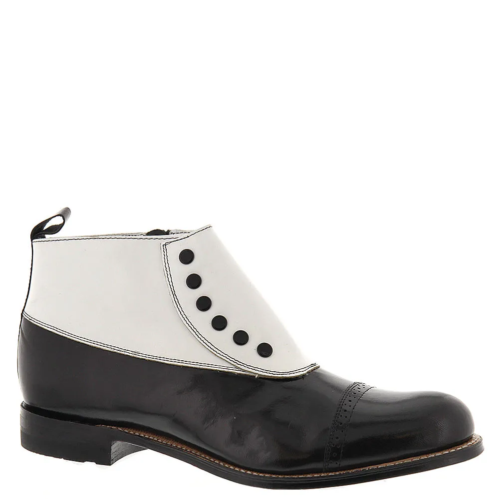 Stacy Adams Madison Black & White Spat Cap Toe Ankle Boot