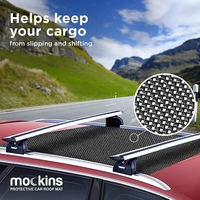 Mockins 40 in. x 60 in. Black Protective Car Roof Mat with A Strong Grip and Extra Cushioning