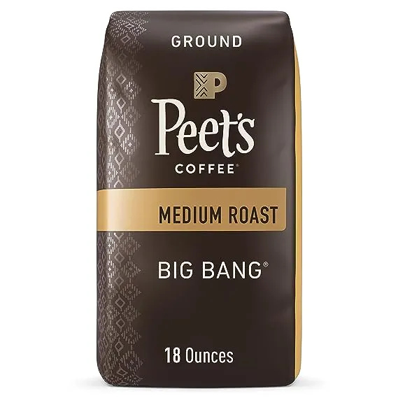 Peet's Coffee Big Bang, Medium Roast Whole Bean Coffee, 10.5 oz Bag