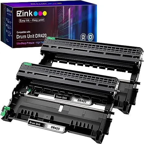 E-Z Ink (TM Compatible Drum Unit (Not Toner) for Brother DR420 DR 420 DR-420 for HL-2270DW HL-2280DW HL-2230 HL-2240 MFC-7360N MFC-7860DW DCP-7065DN Intellifax 2840 Printer (Black,High Yield, 2 Pack)