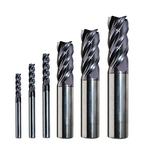 Rip Cutting Tools 6-Pc 4-Flute SE AlTiN HP Carbide End Mill Set Sizes