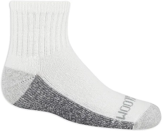 Fruit of the Loom Boys' 10 Pair Pack Dual Defense Cushioned Comfort Socks