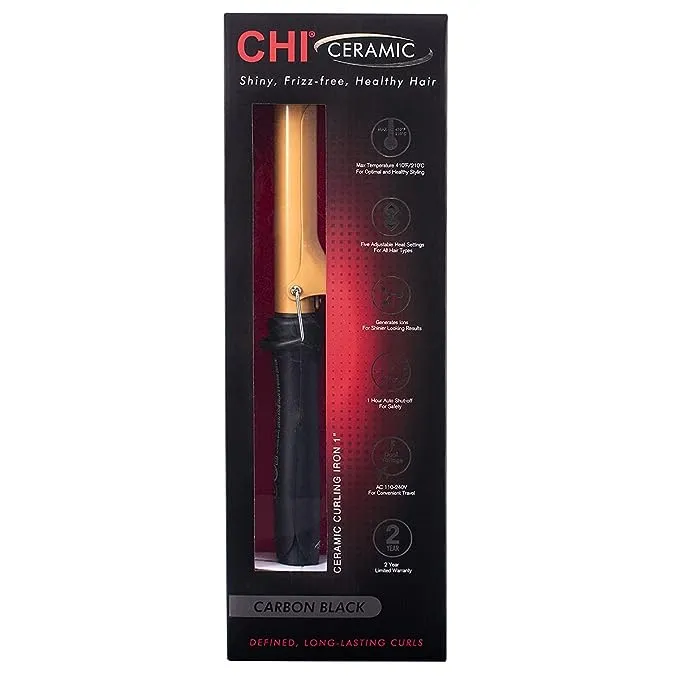 Chi Ceramic Tourmaline 1" Curling Iron, Black