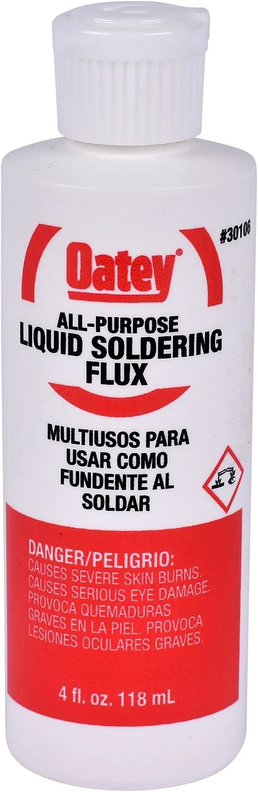 Oatey 30106 Soldering Liquid Flux, 4 Oz, No 11, 4-Ounce, Yellow