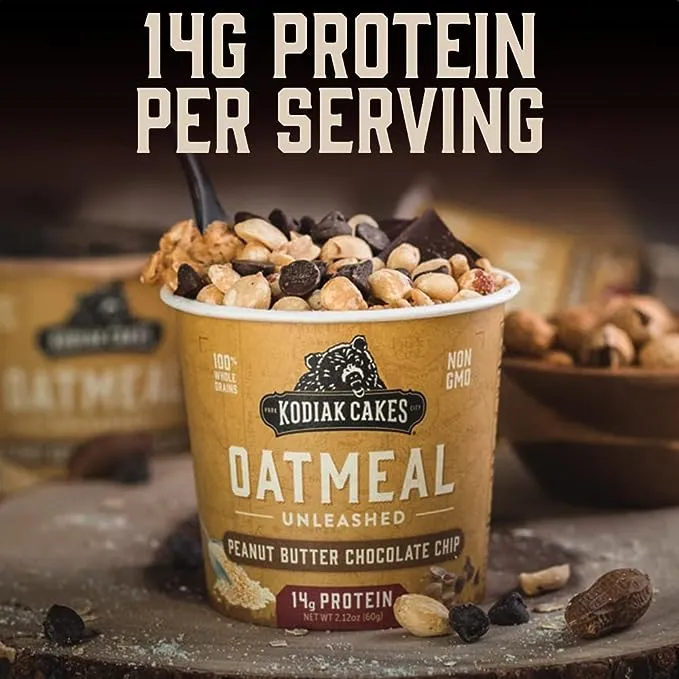 Kodiak Cakes Instant Protein Maple & Brown Sugar Oatmeal in a Cup, 2.12oz (Pack of 12)