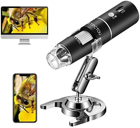 STPCTOU Wireless Digital Microscope 50X-1000X 1080P Handheld Portable Mini WiFi