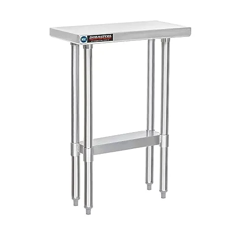 DuraSteel Stainless Steel Work Table 24" x 12" x 34" Height - Food Prep Commerci