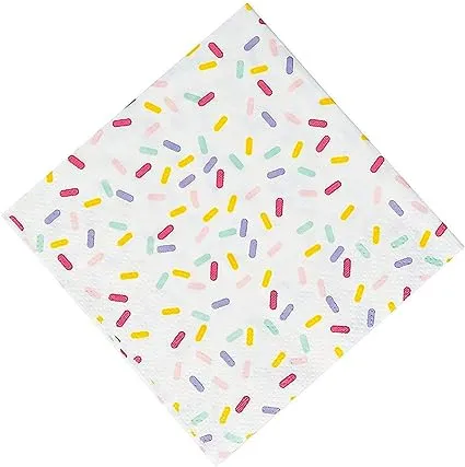 Donut Sprinkles Beverage Napkins - Party Supplies - 16 Pieces 