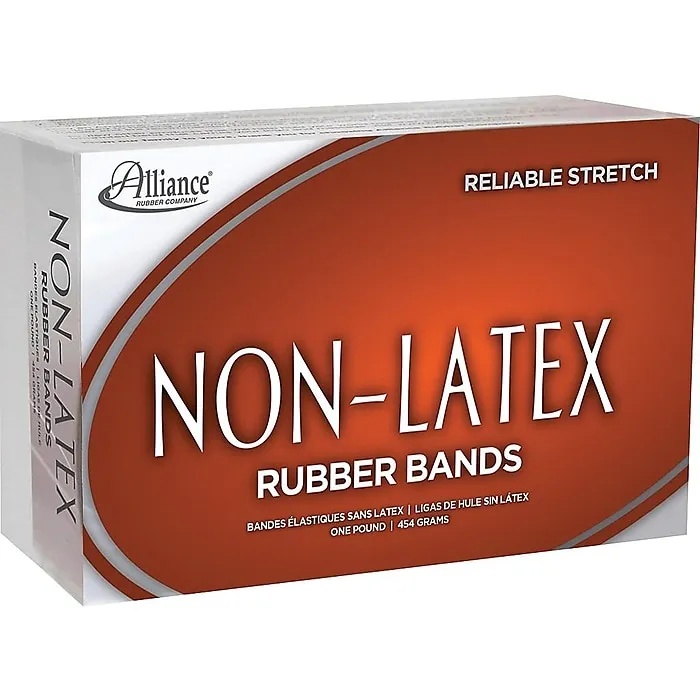 Alliance Rubber 37646#64 Non-Latex Rubber Bands, 1 lb box contains approx. 380 3