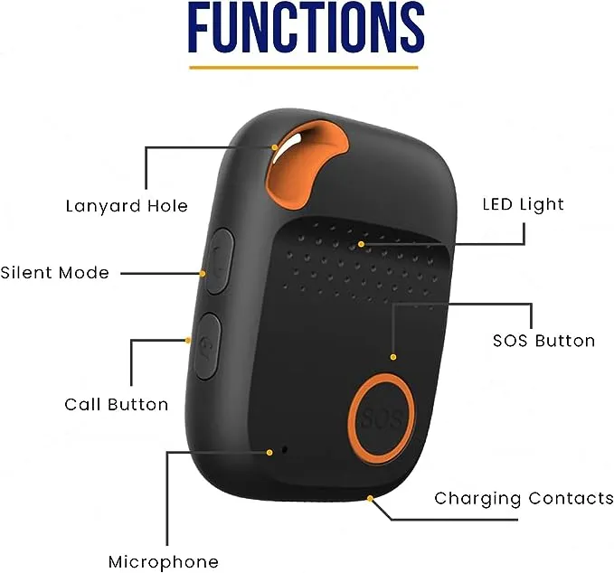 SecuLife Kids GPS Tracker, Real-Time Tracking for Kids Ages 6+, SOS Button, 2-Way Speakerphone Safety Device for Kids - Special Needs, Autism, Down Syndrome