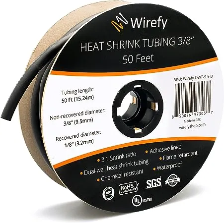 Wirefy Heat Shrink Tubing 3:1 Ratio Adhesive Lined