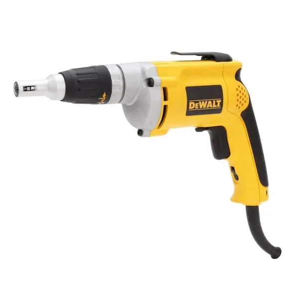 DEWALT DW272 Drywall Screwgun, 6.3 A, 1/4 in Chuck, 4000 rpm Speed, 8 ft L Cord Yellow