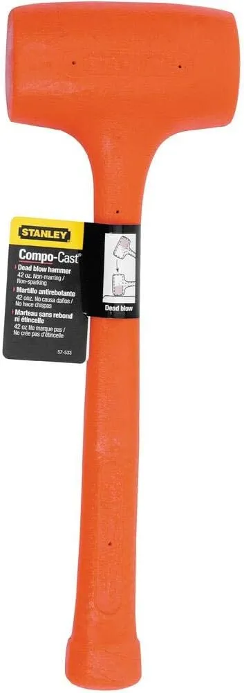 Stanley 57-533 Compo-CastStandard Soft-Face Hammer – 42 Oz