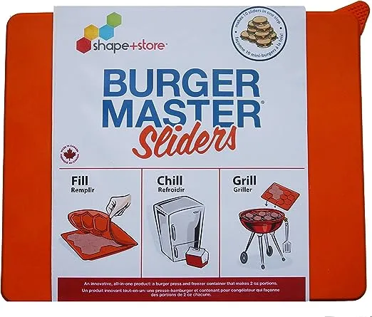 Shape+Store Burger Master Sliders 10 in 1 Innovative Burger Press and Freezer