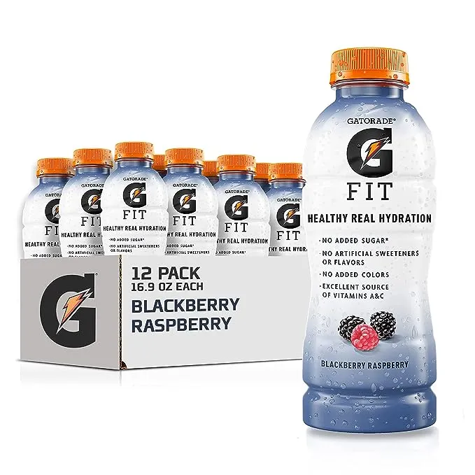 Gatorade Fit Electrolyte Beverage, Healthy Real Hydration, Watermelon Strawberry, 16.9.oz Bottles (12 Pack)