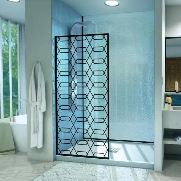 DreamLine D3234720HX Linea 72&#034;H x 34&#034;W Shower Screen Frameless - Black