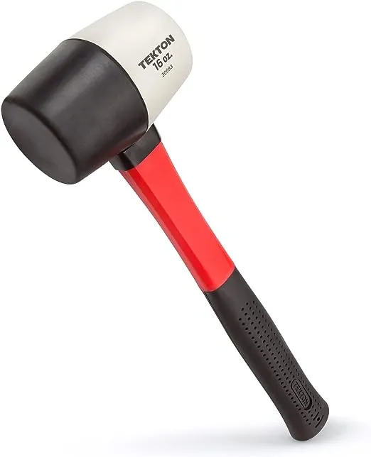 TEKTON 16 oz. Fiberglass Handle White Rubber Mallet | 30653TEKTON 16 oz. Fiberglass Handle White Rubber Mallet…