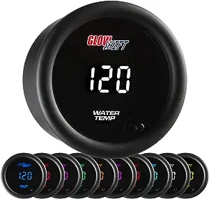 Digital Water Temperature Gauge; Black 10 Color (Universal; Some Adaptation May Be Required)