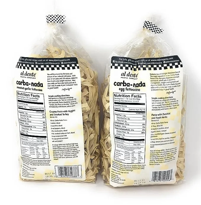 Al Dente Carba-Nada, Lower-Carb Variety Pack (Pack of 6)