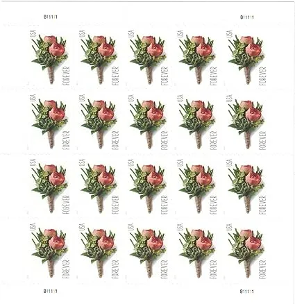 Celebration Boutonniere USPS Forever Stamps Sheet of 20 - New Stamp Issued 2017