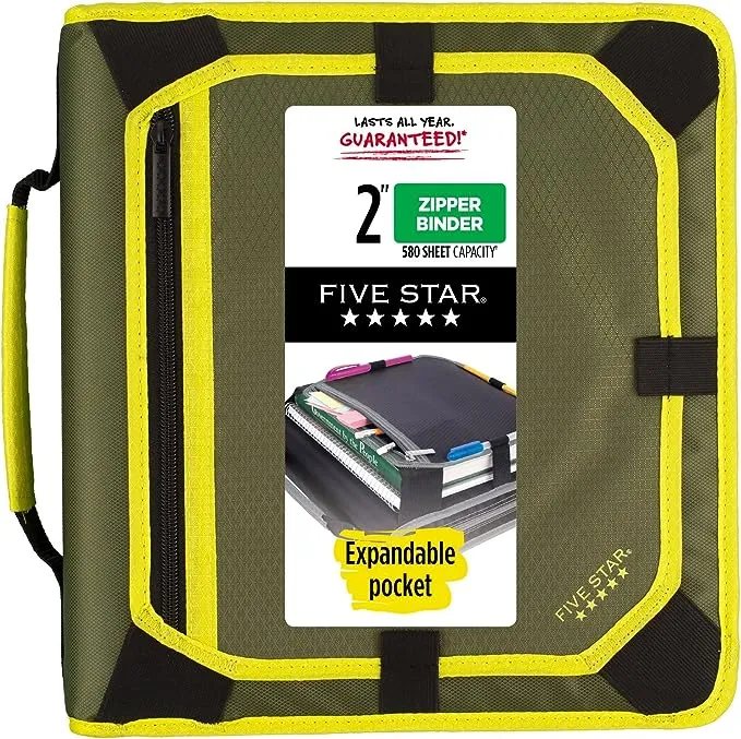 Five Star 2 Inch Zipper Binder