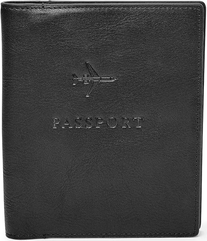 RFID Travel Passport Holder for Family - Large Waterproof Travel Passport Wallet Holder for Men Women, Lightweight Portable Travel Document Organizer Passport Card Cover with Zipper Pocket