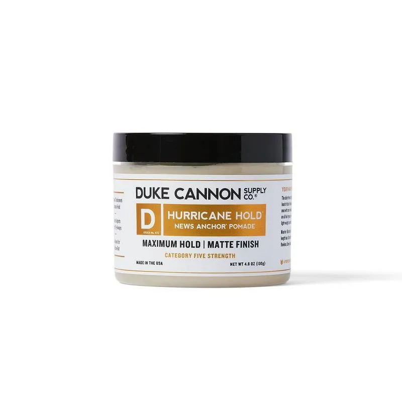 Duke Cannon Supply Co. Pomade, News Anchor, Hurricane Hold - 4.6 oz