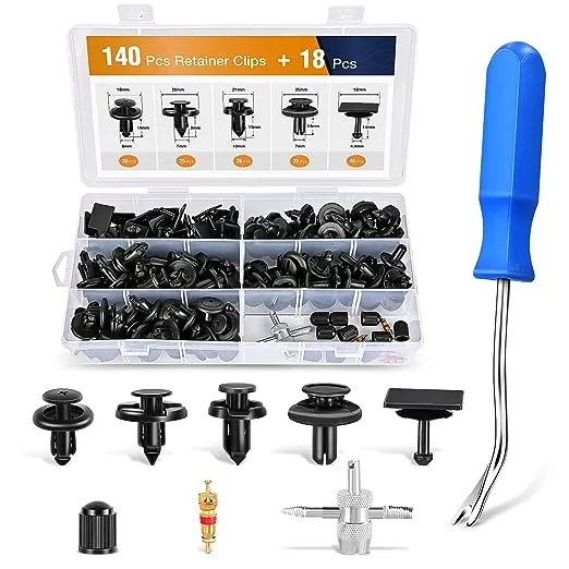 GOOACC 88pcs Trim Removal Tool, Auto Push Pin Bumper Retainer Clip Set Fastener Terminal Remover Tool Adhesive Cable Clips Pry Kit Car Panel Radio