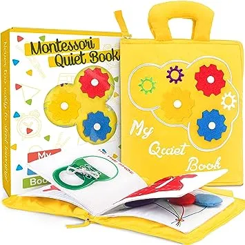 Quiet Book Montessori Toys for Toddlers – Travel Toy – Preschool Educational T