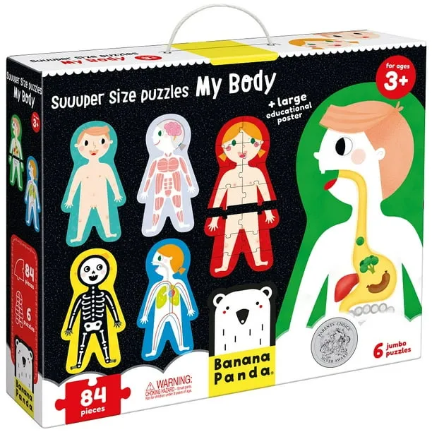 Banana Panda 84-Pieces Suuper Size Puzzle My Body (BPN49026) | Staples