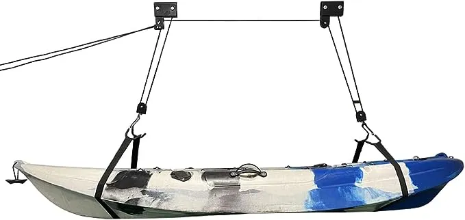 LIBOSULV Kayak Hoist Lift Systems for Kayaks, Canoes, Surfboards, Bikes or ladders. Kayak Suspension Hoist Pulley Garage Storage for Bicycle