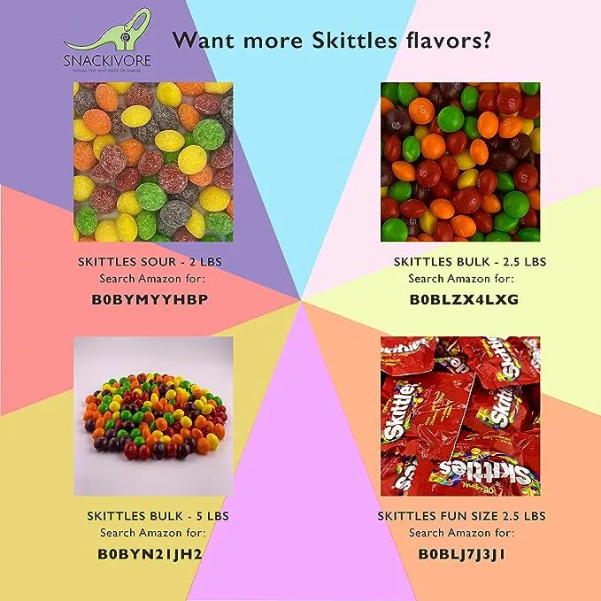 Snackivore Skittles Bulk Candy 5LB Bag