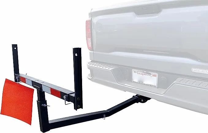 MaxxHaul 70231 Hitch Mount Pick Up Truck Bed Extender For Ladder, Rack, Canoe, Kayak, Long Pipes and Lumber) , Black , 37 x 19 x 3 inches