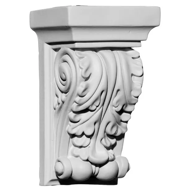 3-1/2 in. x 2-3/4 in. x 6 in. Polyurethane Apollo Leaf Corbel