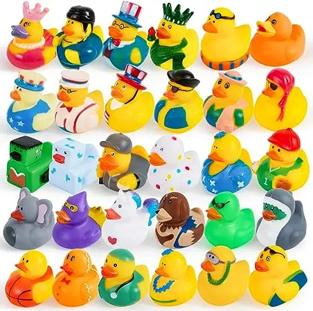 Syncfun 30 Pcs Rubber Ducks Mini Rubber Duckie Toys