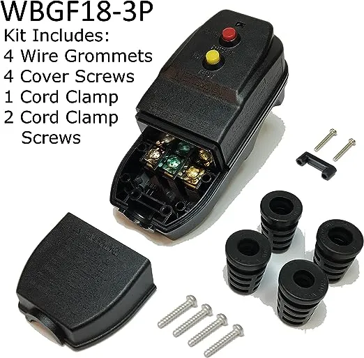 Webber WBGF18-3P GFCI AUTO-Reset 15A/120V GFCI Now Includes All 4 Grommet Sizes (Free Economy & Standard Shipping)