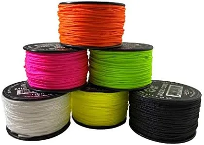 US Ropes 6 Pieces Assorted Atwood Rope MFG Micro Cord 1.18mm X 125ft (Assorted)