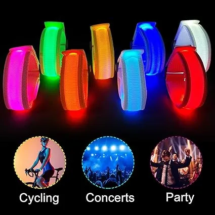 M.best 8pcs LED Light Up Glow Flashing Wristbands