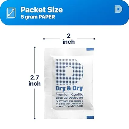 5 Gram 100 Packets Silica Gel Packets Silica Gel Desiccants Silica Gel Packs ...