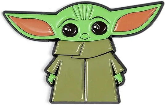 Star Wars Exclusive Enamel Pin - Mandalorian Cartoon Child Baby Yoda Ears Up