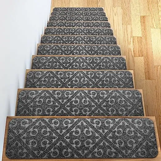 Carpet Stair Treads Set of 13 Non Slip/Skid Rubber Runner Mats or Rug Tread 