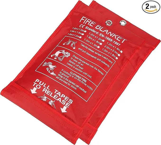 Fire Blanket – Fiberglass Survival Gear for Outdoor Situations – Emergency Retardant Blanket with Fire Suppression Proprieties – Easy to Use– Ideal for Home Safety Kit, Survival Kit, Trekking Kit