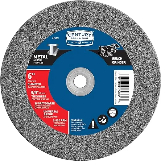 Century Tools 6”x 3/4&#034; Coarse Grinding Wheel 75861