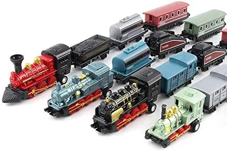 Exasinine Mini Simulation Steam Train Pull-Back Train Model Diecasts L