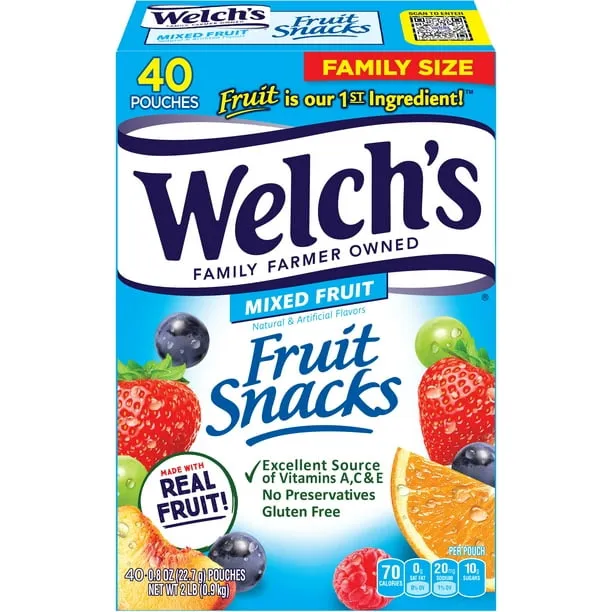 Welch's Mixed Fruit, 0.9 oz, 40 Ct