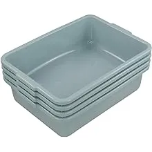 Hespapa 13L Wash Tub Basin Mint Green Utility Commercial Bus Tub Box 4 Packs