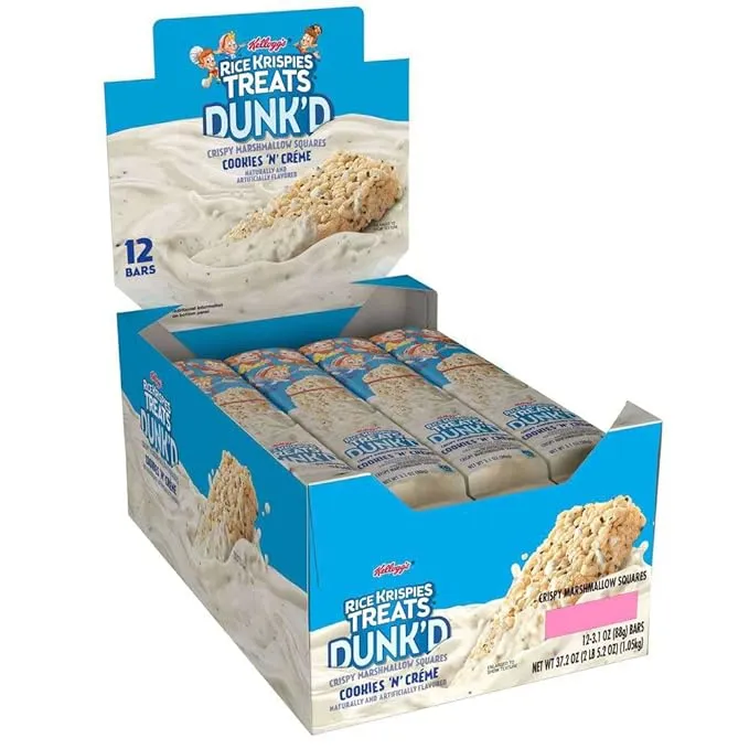 Rice Krispies Treats Dunk&#039;d - 3.1oz Bars - 12 Count (Cookies &#039;n&#039; Creme)