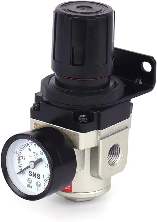 SNS AR3000-N03 Female Thread 3/8 NPT Air Pressure Regulator 0-150 PSI Adjustable,Bracket,Gauge